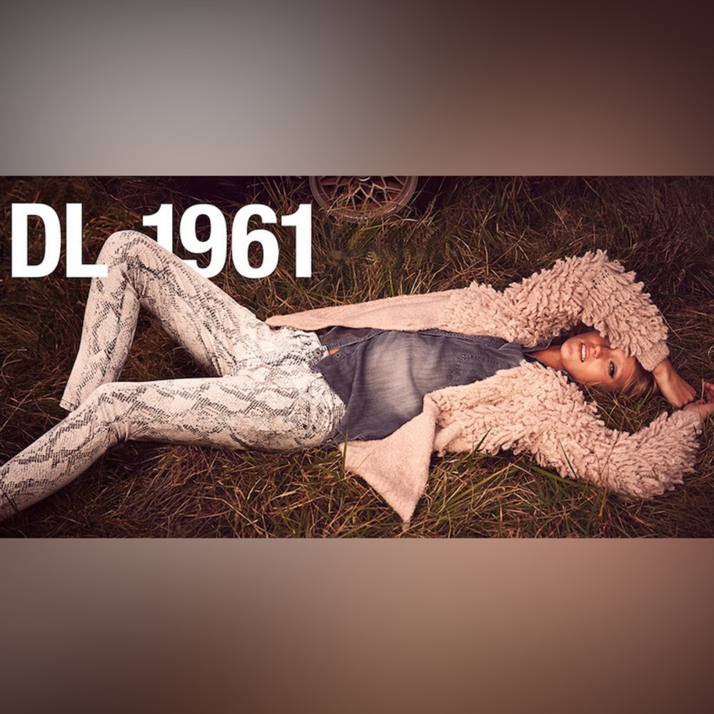 DL 1961 Emma Legging Jagger Snake Print Skinny Jeans